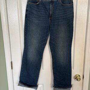 Eddie Bauer Women's High Rise Jeans - Dark Blue